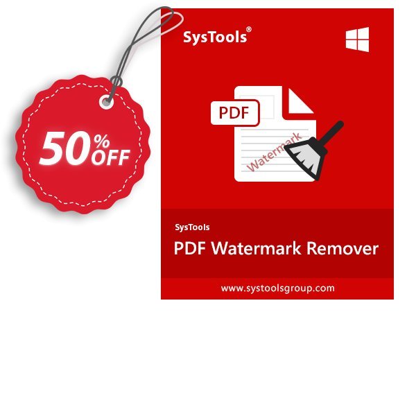 SysTools PDF Watermark Remover, Business  Coupon, discount SysTools coupon 36906. Promotion: 