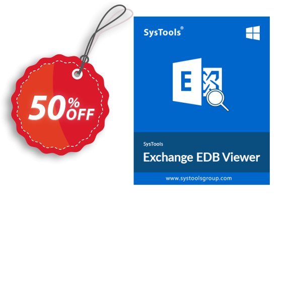 SysTools Exchange EDB Viewer PRO, 100 Users  Coupon, discount SysTools Summer Sale. Promotion: 