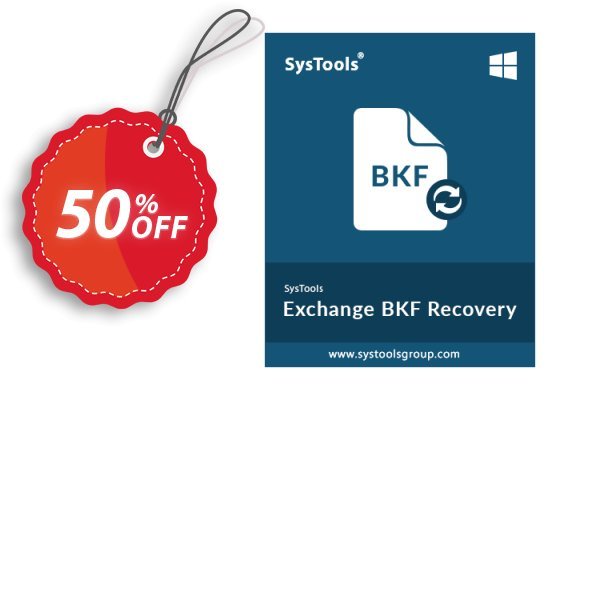 SysTools Exchange BKF Recovery Coupon, discount 30% OFF SysTools Exchange BKF Recovery, verified. Promotion: Awful sales code of SysTools Exchange BKF Recovery, tested & approved