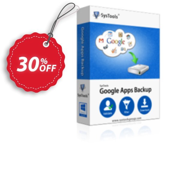Google Apps Backup - 50 Users Plan Coupon, discount Celebrate this spring season with SysTools and grab the best offers. Get 25% Off on all Software. Promotion: SysTools promotion codes 36906