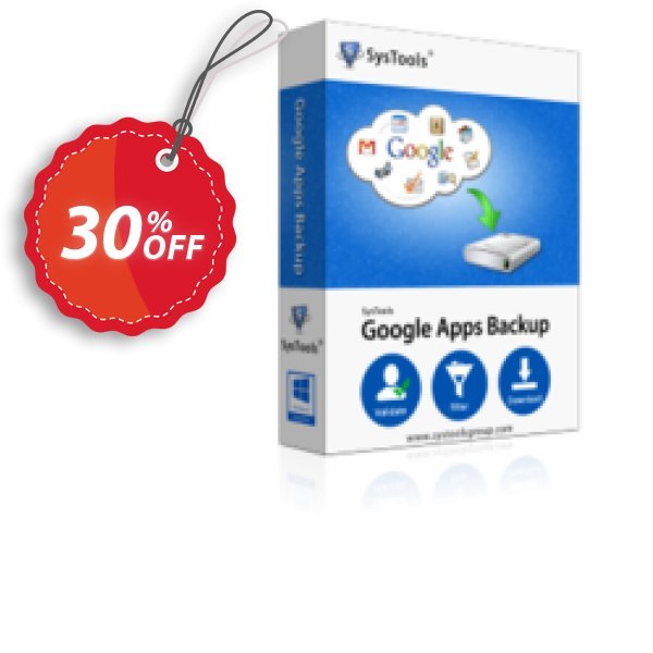 Google Apps Backup - 100 Users Plan Coupon, discount Celebrate this spring season with SysTools and grab the best offers. Get 25% Off on all Software. Promotion: SysTools promotion codes 36906