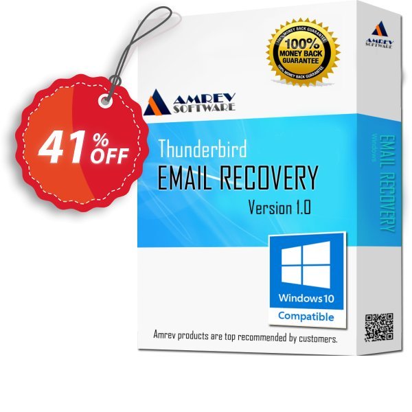 Amrev Thunderbird Email Recovery Coupon, discount 40% OFF Amrev Thunderbird Email Recovery Feb 2025. Promotion: Big deals code of Amrev Thunderbird Email Recovery, tested in February 2024