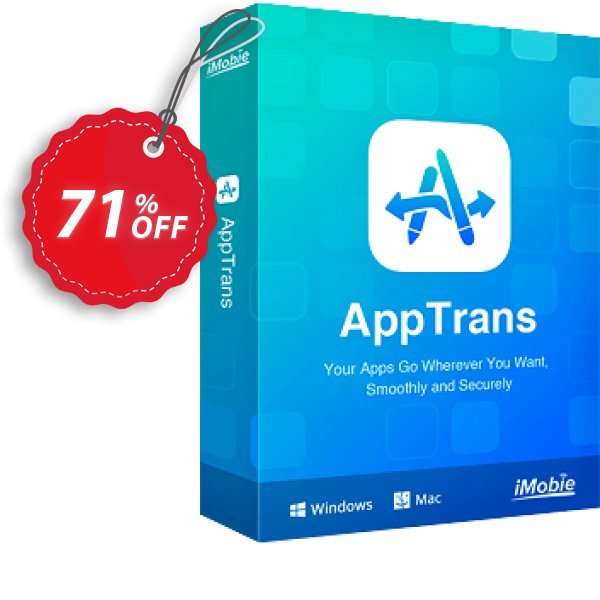 AppTrans for MAC Coupon, discount Best discount is IMOBEDUDISCOUNT codes. Promotion: 30OFF Coupon Imobie