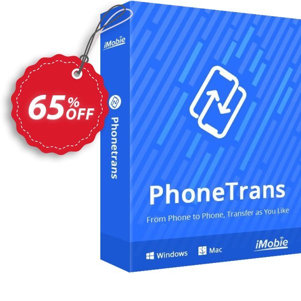 PhoneTrans for MAC, 1-Year Plan Coupon, discount Best discount is IMOBEDUDISCOUNT codes. Promotion: 30OFF Coupon Imobie
