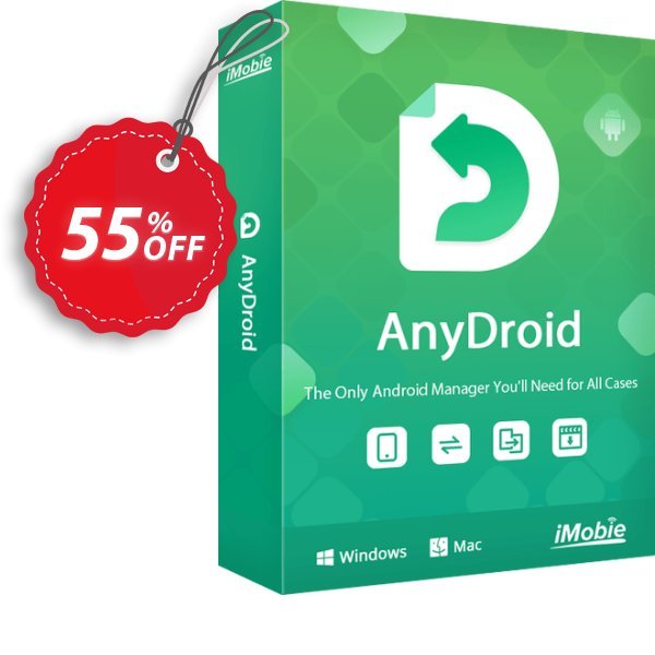 iMobie AnyDroid for MAC, Yearly Plan  Coupon, discount AnyDroid - 1-year license for Mac Formidable sales code 2024. Promotion: Formidable sales code of AnyDroid - 1-year license for Mac 2024