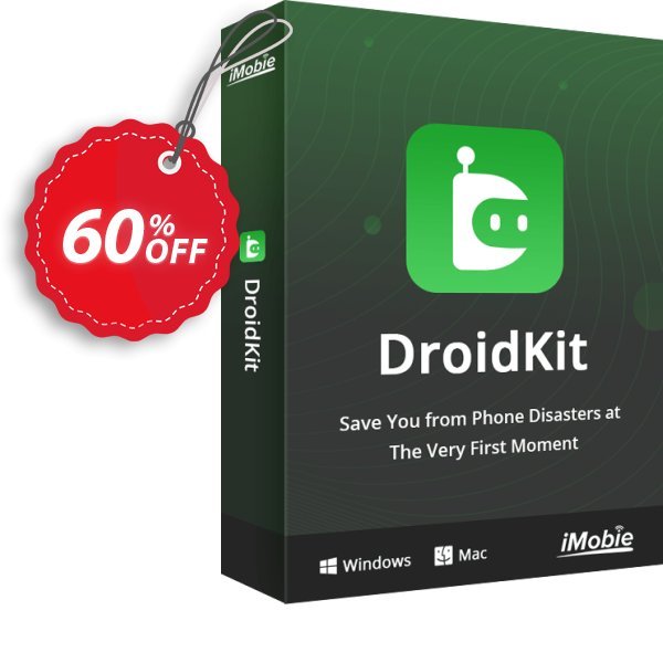 DroidKit - Data Recovery, One-Time  Coupon, discount 60% OFF DroidKit for Windows - Data Recovery (One-Time), verified. Promotion: Super discount code of DroidKit for Windows - Data Recovery (One-Time), tested & approved