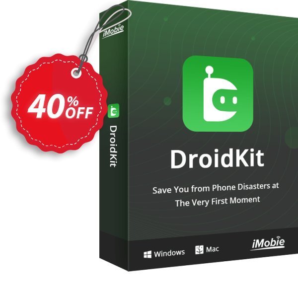 DroidKit - Data Extractor - One-Time Purchase/5 Devices Coupon, discount DroidKit for Windows - Data Extractor - One-Time Purchase/5 Devices Special discount code 2024. Promotion: Special discount code of DroidKit for Windows - Data Extractor - One-Time Purchase/5 Devices 2024