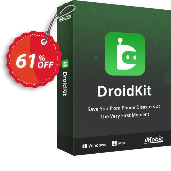 DroidKit - System Reinstall, One-Time  Coupon, discount 60% OFF DroidKit for Windows - System Reinstall (One-Time), verified. Promotion: Super discount code of DroidKit for Windows - System Reinstall (One-Time), tested & approved