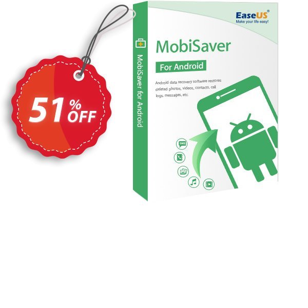 EaseUS MobiSaver for Android Coupon, discount 40% OFF EaseUS MobiSaver for Android, verified. Promotion: Wonderful promotions code of EaseUS MobiSaver for Android, tested & approved