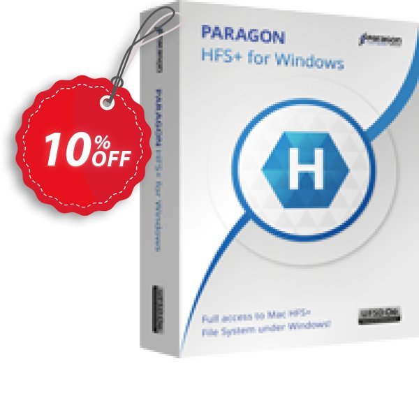 Paragon HFS+ for WINDOWS Coupon, discount 10% OFF PARAGON HFS+ for Windows, verified. Promotion: Impressive promotions code of PARAGON HFS+ for Windows, tested & approved