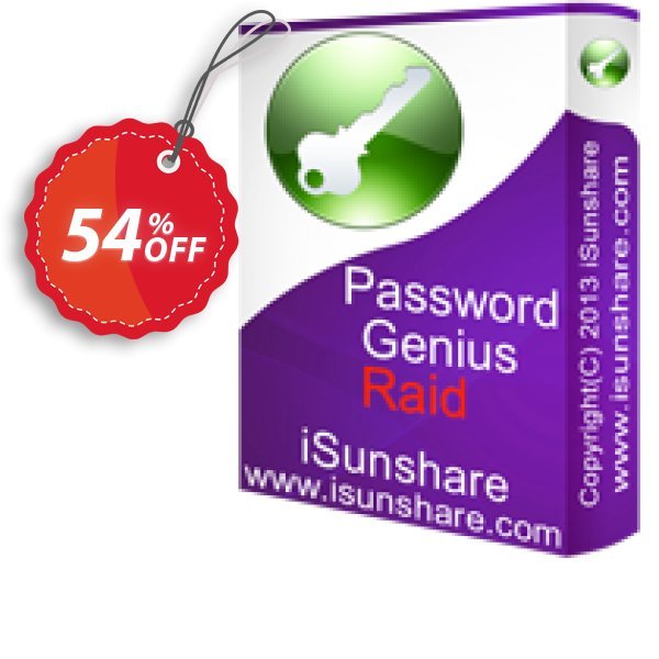 iSunshare Password Genius Raid Coupon, discount iSunshare discount (47025). Promotion: iSunshare discount coupons