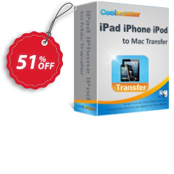 Coolmuster iPad iPhone iPod to MAC Transfer Coupon, discount affiliate discount. Promotion: 