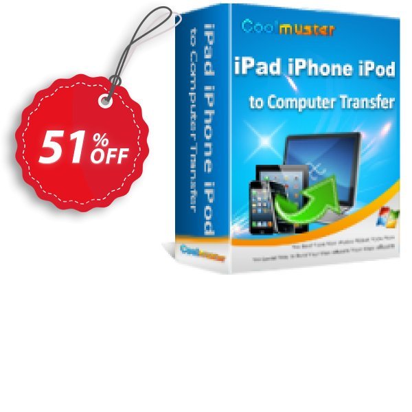 Coolmuster iPad iPhone iPod to Computer Transfer Coupon, discount affiliate discount. Promotion: