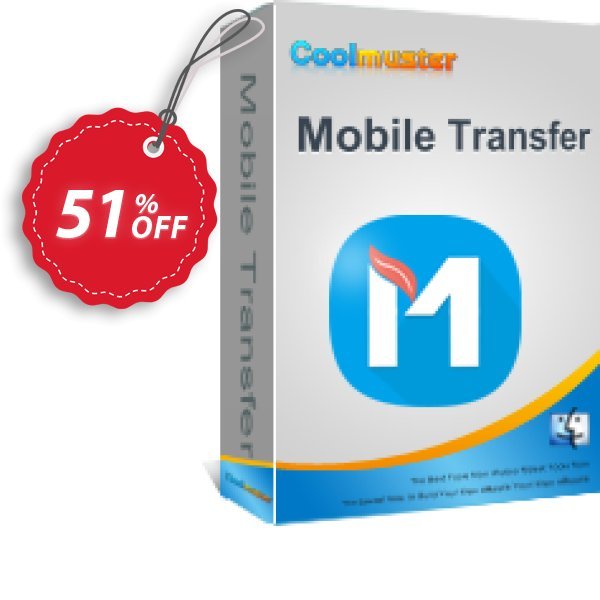Coolmuster Mobile Transfer for MAC Lifetime, 2- 5 PCs  Coupon, discount 50% OFF Coolmuster Mobile Transfer for Mac Lifetime (2- 5PCs), verified. Promotion: Special discounts code of Coolmuster Mobile Transfer for Mac Lifetime (2- 5PCs), tested & approved