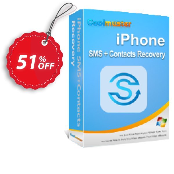 Coolmuster iPhone SMS+Contacts Recovery Coupon, discount affiliate discount. Promotion: 