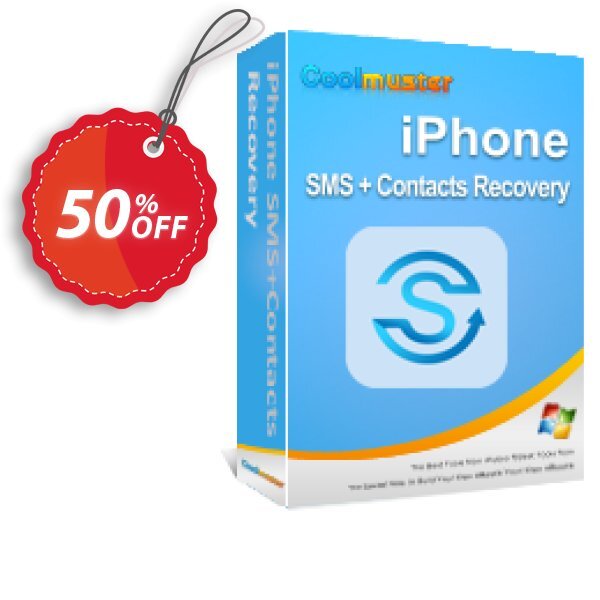 Coolmuster iPhone SMS + Contacts Recovery - Lifetime Plan, 9 Devices, 3 PCs Coupon, discount Coolmuster iPhone SMS + Contacts Recovery - Lifetime License(9 Devices, 3 PCs) Big discounts code 2025. Promotion: Big discounts code of Coolmuster iPhone SMS + Contacts Recovery - Lifetime License(9 Devices, 3 PCs) 2024