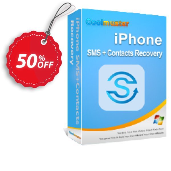 Coolmuster iPhone SMS + Contacts Recovery - Lifetime Plan, Unlimited Devices, 1 PC Coupon, discount Coolmuster iPhone SMS + Contacts Recovery - Lifetime License(Unlimited Devices, 1 PC) Special promo code 2025. Promotion: Special promo code of Coolmuster iPhone SMS + Contacts Recovery - Lifetime License(Unlimited Devices, 1 PC) 2024