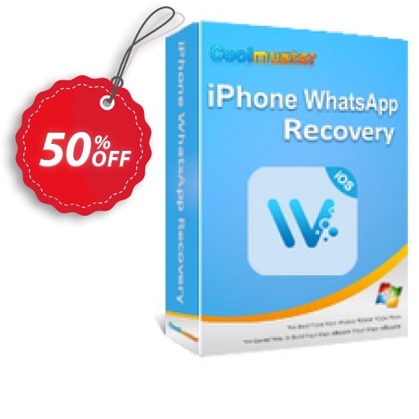 Coolmuster iPhone WhatsApp Recovery - Lifetime Plan, Unlimited Devices, 1 PC Coupon, discount Coolmuster iPhone WhatsApp Recovery - Lifetime License(Unlimited Devices, 1 PC) Imposing discount code 2025. Promotion: Imposing discount code of Coolmuster iPhone WhatsApp Recovery - Lifetime License(Unlimited Devices, 1 PC) 2024