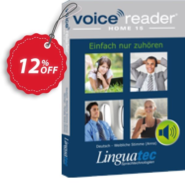 Voice Reader Home 15 English, American - Male voice /Tom/ Coupon, discount Coupon code Voice Reader Home 15 English (American) - Male voice [Tom]. Promotion: Voice Reader Home 15 English (American) - Male voice [Tom] offer from Linguatec