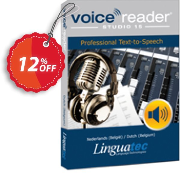 Voice Reader Studio 15 DUB / Nederlands, België /Dutch, Belgium  Coupon, discount Coupon code Voice Reader Studio 15 DUB / Nederlands (België)/Dutch (Belgium). Promotion: Voice Reader Studio 15 DUB / Nederlands (België)/Dutch (Belgium) offer from Linguatec