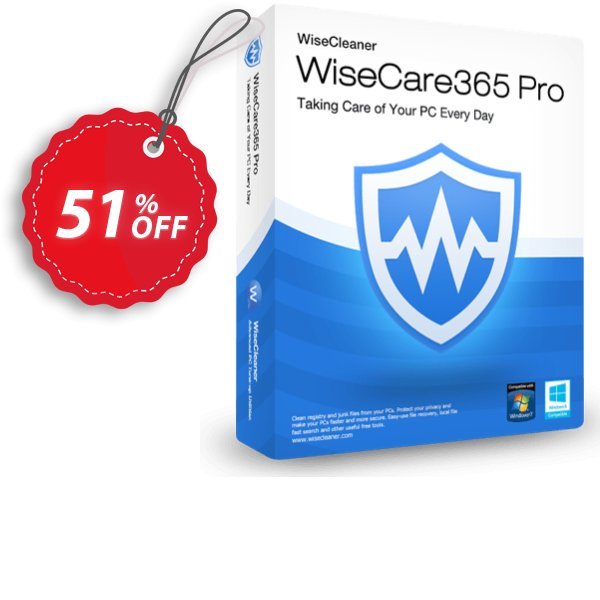 Wise Care 365 Pro Coupon, discount 50% OFF Wise Care 365 Pro, verified. Promotion: Fearsome discounts code of Wise Care 365 Pro, tested & approved