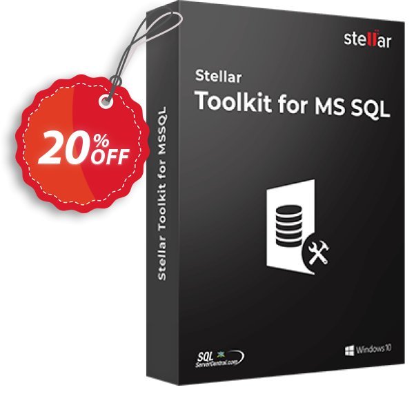 Stellar SQL Database Toolkit Coupon, discount Stellar Toolkit for MSSQL dreaded discounts code 2024. Promotion: NVC Exclusive Coupon