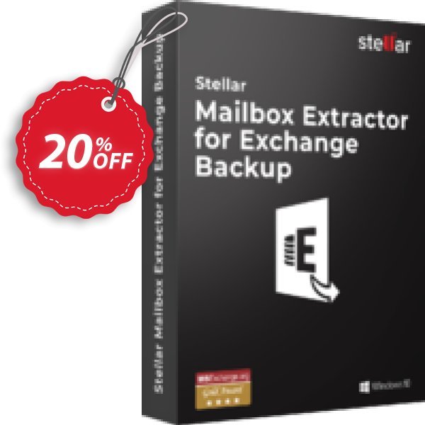 Stellar Mailbox Extractor for Exchange Backup Coupon, discount Stellar Mailbox Extractor for Exchange Backup formidable promotions code 2024. Promotion: NVC Exclusive Coupon