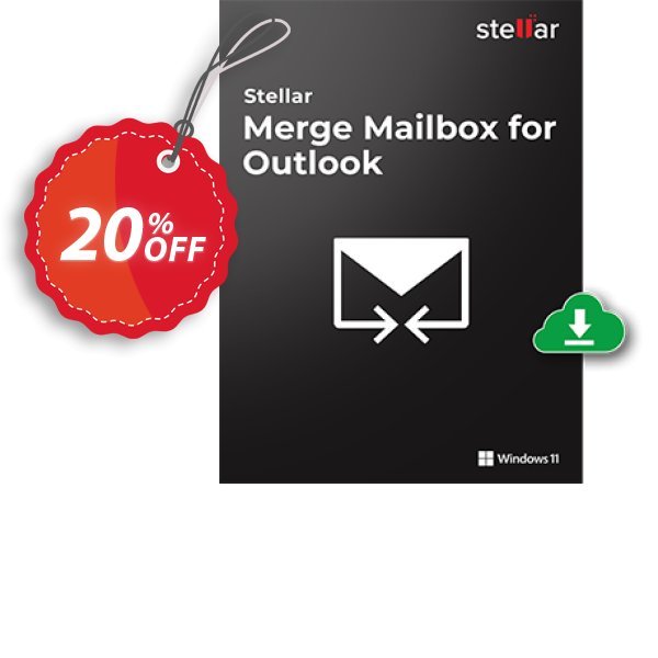 Stellar Merge Mailbox for Outlook Coupon, discount Stellar Merge Mailbox for Outlook [1 Year Subscription] impressive discounts code 2025. Promotion: NVC Exclusive Coupon