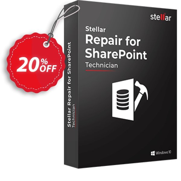 Stellar Repair for SharePoint Coupon, discount Stellar Repair for SharePoint formidable promo code 2024. Promotion: NVC Exclusive Coupon