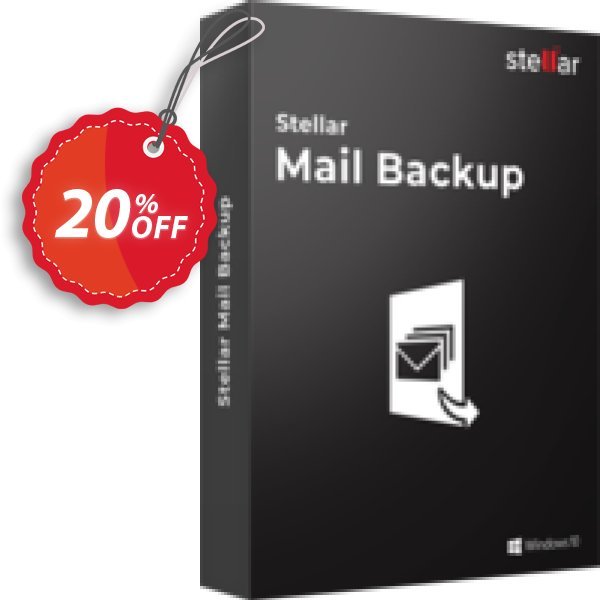 Stellar Mail Backup Coupon, discount Stellar Mail Backup [1 Year Subscription] wondrous promotions code 2024. Promotion: NVC Exclusive Coupon
