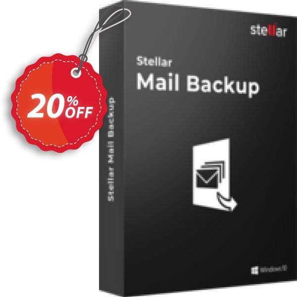 Stellar Mail Backup Coupon, discount Stellar Mail Backup [1 Year Subscription] wondrous promotions code 2025. Promotion: NVC Exclusive Coupon