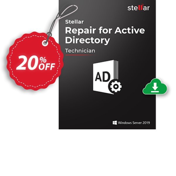 Stellar Repair for Active Directory Coupon, discount 20% OFF Stellar Repair for Active Directory, verified. Promotion: Stirring discount code of Stellar Repair for Active Directory, tested & approved