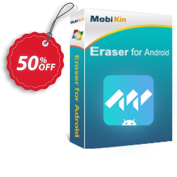 MobiKin Eraser for Android - Yearly, 11-15PCs Plan Coupon, discount 50% OFF. Promotion: 