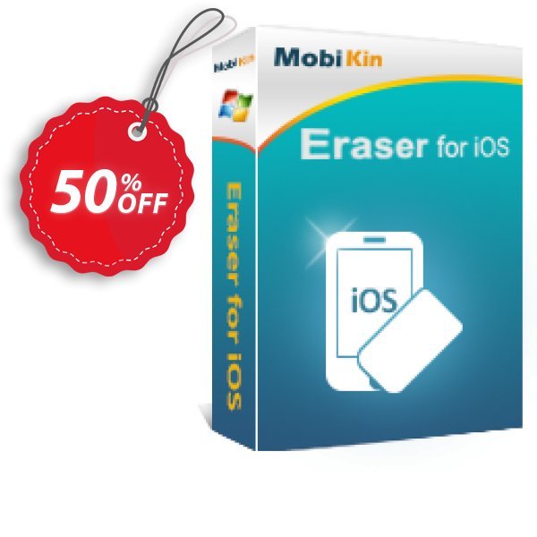 MobiKin Eraser for iOS - Lifetime, 11-15PCs Coupon, discount 50% OFF. Promotion: 