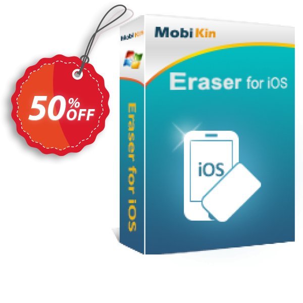 MobiKin Eraser for iOS - Yearly, 6-10PCs Plan Coupon, discount 50% OFF. Promotion: 
