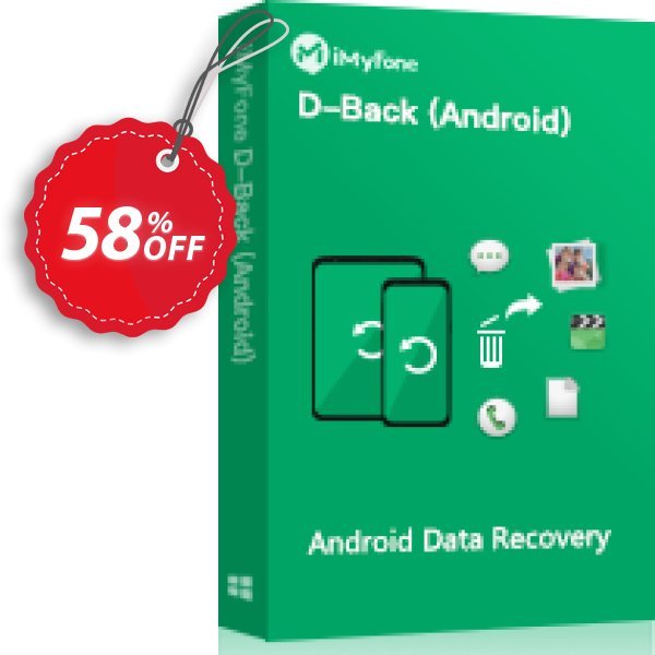 iMyFone D-Back for Android, Lifetime/16-20 Devices Coupon, discount 58% OFF iMyFone D-Back for Android (Lifetime/16-20 Devices), verified. Promotion: Awful offer code of iMyFone D-Back for Android (Lifetime/16-20 Devices), tested & approved