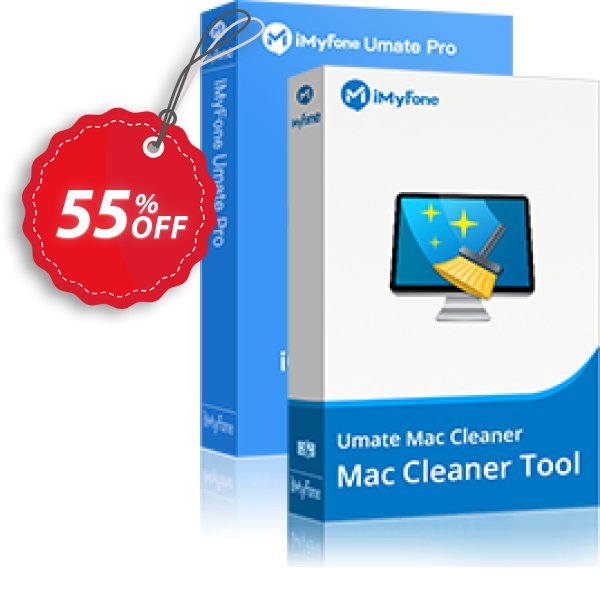 Bundle: iMyfone Umate Pro + Umate MAC Cleaner Coupon, discount 55% OFF Bundle: iMyfone Umate Pro + Umate Mac Cleaner, verified. Promotion: Awful offer code of Bundle: iMyfone Umate Pro + Umate Mac Cleaner, tested & approved