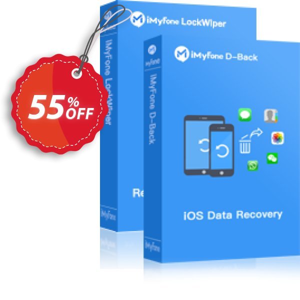 Bundle: iMyFone D-Back + LockWiper Coupon, discount 55% OFF Bundle: iMyFone D-Back + LockWiper, verified. Promotion: Awful offer code of Bundle: iMyFone D-Back + LockWiper, tested & approved