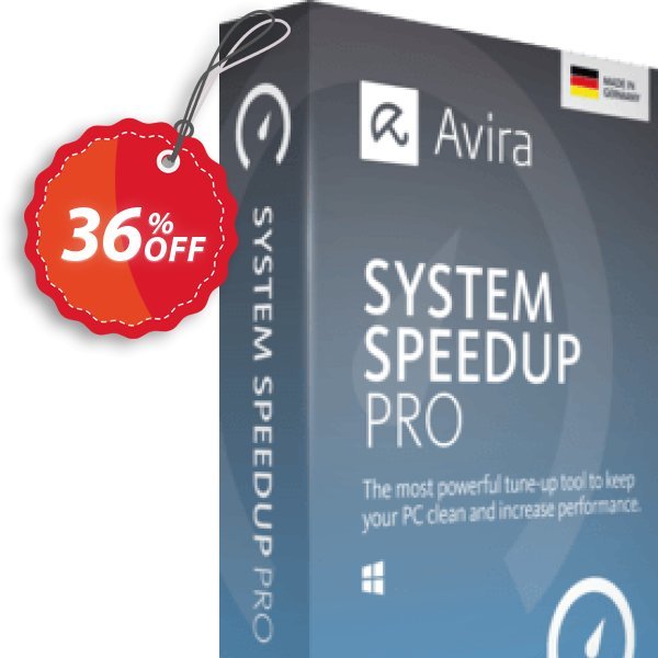 Avira System Speedup Pro, 2 year  Coupon, discount 45% OFF Avira System Speedup Pro (2 year), verified. Promotion: Fearsome promotions code of Avira System Speedup Pro (2 year), tested & approved