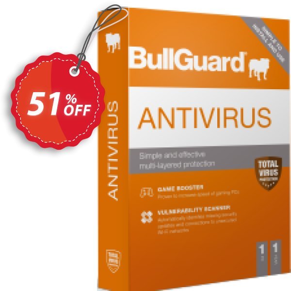 BullGuard Antivirus 2021, Yearly / 1 PC Coupon, discount BullGuard 2025 Antivirus 1-Year 1-PC at USD$19.95 marvelous offer code 2025. Promotion: marvelous offer code of BullGuard 2024 Antivirus 1-Year 1-PC at USD$19.95 2024