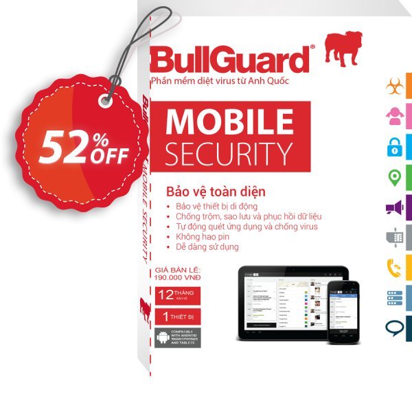 BullGuard Mobile Security Coupon, discount 50% OFF BullGuard Mobile Security, verified. Promotion: Awesome promo code of BullGuard Mobile Security, tested & approved