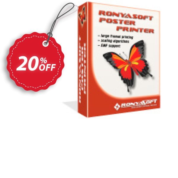 RonyaSoft Poster Printer, Enterprise Plan Coupon, discount 20% OFF RonyaSoft Poster Printer (Enterprise license), verified. Promotion: Amazing promotions code of RonyaSoft Poster Printer (Enterprise license), tested & approved