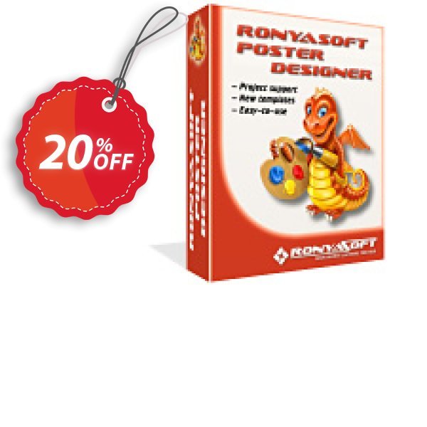 RonyaSoft Poster Designer Coupon, discount 20% OFF RonyaSoft Poster Designer, verified. Promotion: Amazing promotions code of RonyaSoft Poster Designer, tested & approved
