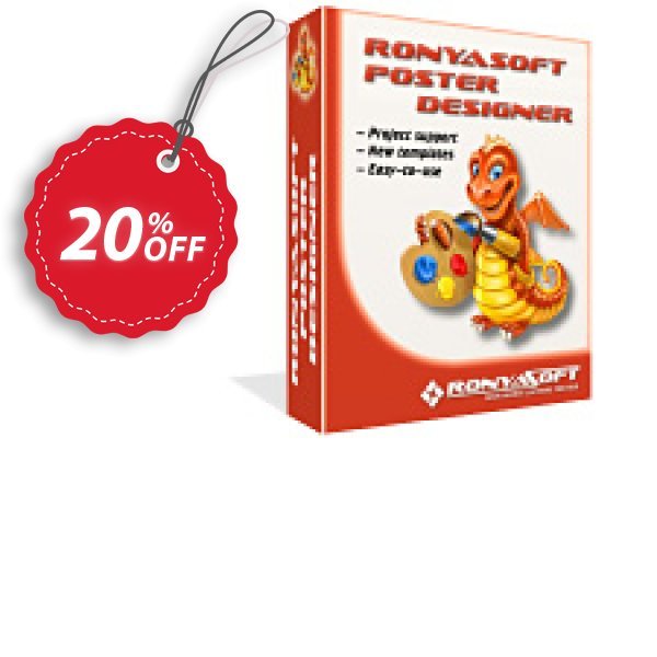 RonyaSoft Poster Designer, Enterprise Plan  Coupon, discount 20% OFF RonyaSoft Poster Designer (Enterprise license), verified. Promotion: Amazing promotions code of RonyaSoft Poster Designer (Enterprise license), tested & approved