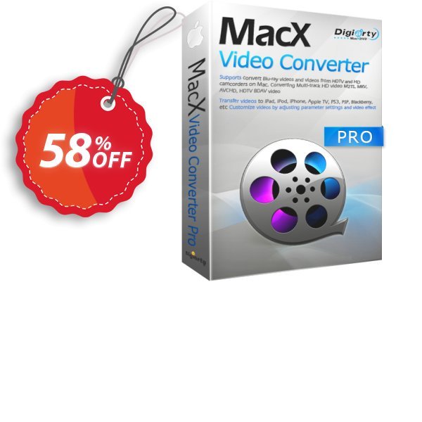 MACX Video Converter Pro PREMIUM, Yearly  Coupon, discount 58% OFF MacX Video Converter Pro PREMIUM (1 Year), verified. Promotion: Stunning offer code of MacX Video Converter Pro PREMIUM (1 Year), tested & approved