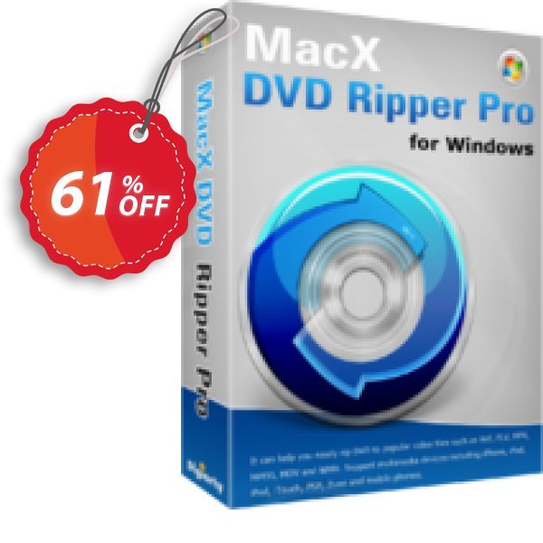 MACX DVD Ripper Pro for WINDOWS Coupon, discount 67% OFF MacX DVD Ripper Pro (Windows), verified. Promotion: Stunning offer code of MacX DVD Ripper Pro (Windows), tested & approved