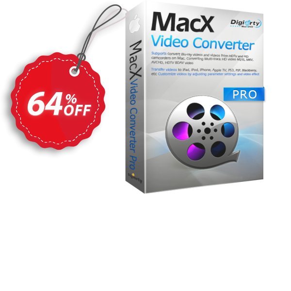 MACX Video Converter Pro Lifetime Coupon, discount Video Converter 50% OFF. Promotion: MacX video converter  Pro coupon code VCPAFFNEW50
