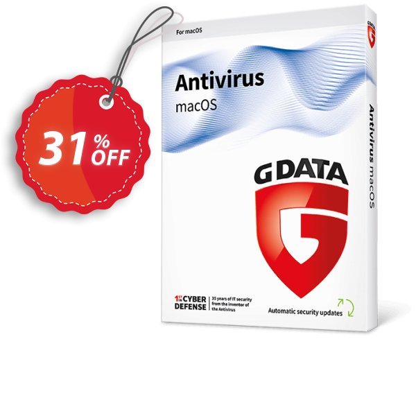 GDATA Antivirus for MAC Coupon, discount 25% OFF GDATA Antivirus for MAC, verified. Promotion: Excellent discount code of GDATA Antivirus for MAC, tested & approved