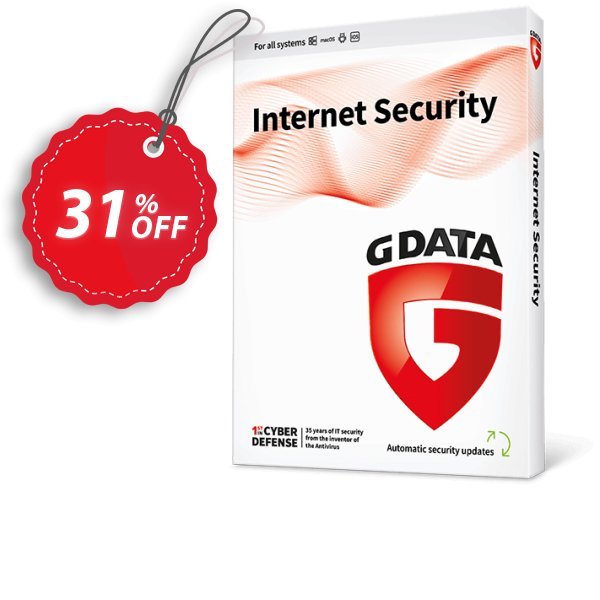 GDATA Internet Security Coupon, discount 25% OFF GDATA Internet Security, verified. Promotion: Excellent discount code of GDATA Internet Security, tested & approved