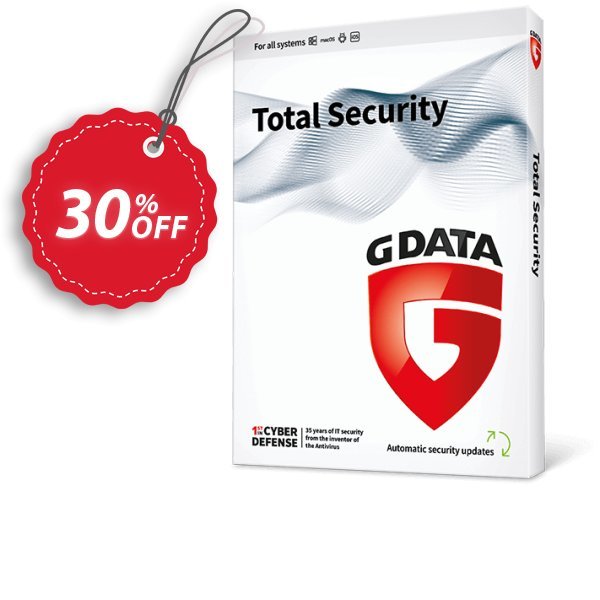 GDATA Total Security Coupon, discount 30% OFF GDATA Total Security, verified. Promotion: Excellent discount code of GDATA Total Security, tested & approved